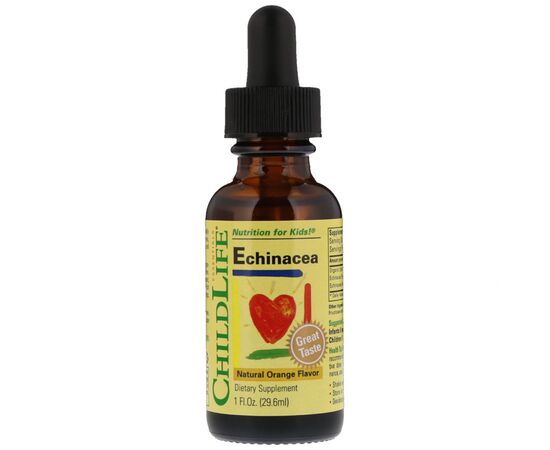 Травы ChildLife Жидкая Эхинацея для Детей с Апельсиновым Вкусом, Echinacea, (CDL-10100)