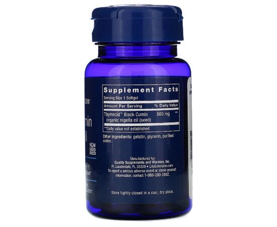 Травы Life Extension Масло семян черного тмина, Black Cumin Seed Oil, 60 капсул (LEX-17096), изображение 2 Травы Life Extension Масло семян черного тмина, Black Cumin Seed Oil, 60 капсул (LEX-17096), изображение 2