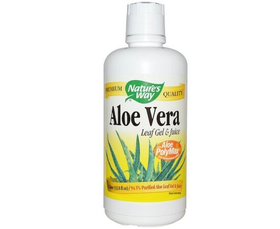 Трави Nature's Way Алое віра, листової гель і сік, Aloe Vera Leaf Gel & Juice 1 (NWY14281)