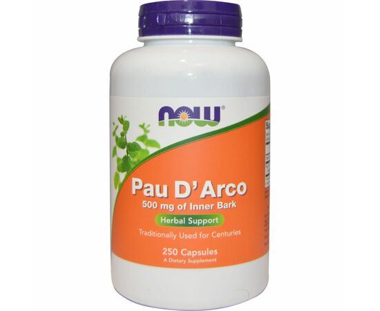 Трави Now Foods По Д'арко, (Кора Мурашиного Дерева), Pau d'Arco, 250 гелевих (NOW-04726)