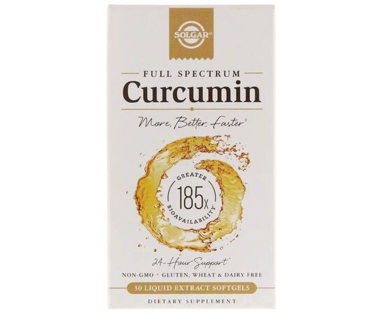 Трави Solgar Куркумін, Full Spectrum Curcumin, 30 желатинових капсул з рі (SOL-59597), зображення 2 Трави Solgar Куркумін, Full Spectrum Curcumin, 30 желатинових капсул з рі (SOL-59597), зображення 2