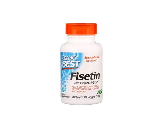 Антиоксидант Doctor's Best Поддержка Мозга, Фисетин, Fisetin with Novusetin, 100 мг, 3 (DRB-00227)