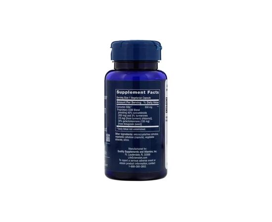 Травы Life Extension Экстракт куркумы, Curcumin Elite, 30 растительных капсул (LEX-24673), изображение 2 Травы Life Extension Экстракт куркумы, Curcumin Elite, 30 растительных капсул (LEX-24673), изображение 2