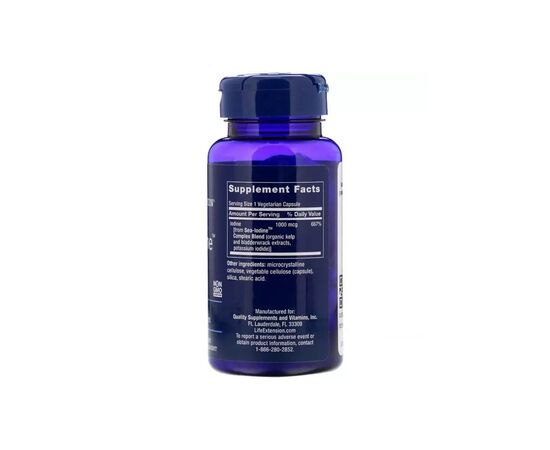Травы Life Extension Морской Йод, Sea-Iodine, 1000 мкг, 60 вегетарианских капсул (LEX-17406), изображение 2 Травы Life Extension Морской Йод, Sea-Iodine, 1000 мкг, 60 вегетарианских капсул (LEX-17406), изображение 2