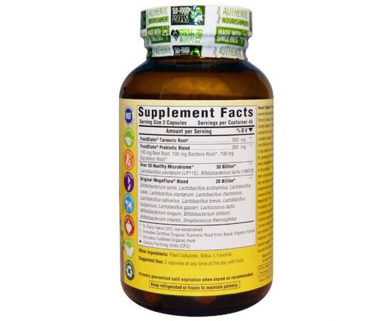 Пробіотики MegaFood Прибуток MegaFlora for Over 50, Probiotic with Turmeric, 90 (MGF10025), зображення 2 Пробіотики MegaFood Прибуток MegaFlora for Over 50, Probiotic with Turmeric, 90 (MGF10025), зображення 2