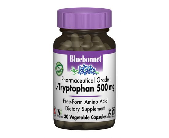 Аминокислота Bluebonnet Nutrition L-Триптофан 500мг, 30 капсул (BLB0093)