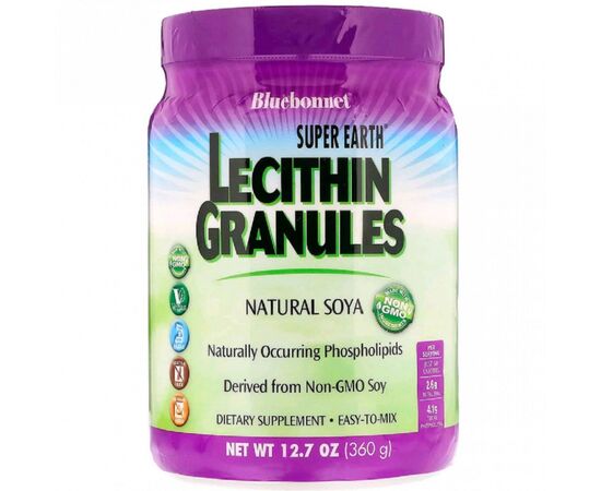 Аминокислота Bluebonnet Nutrition Гранулы лецитина, Super Earth, Super Earth, 12.7 унций (360 (BLB-00928)