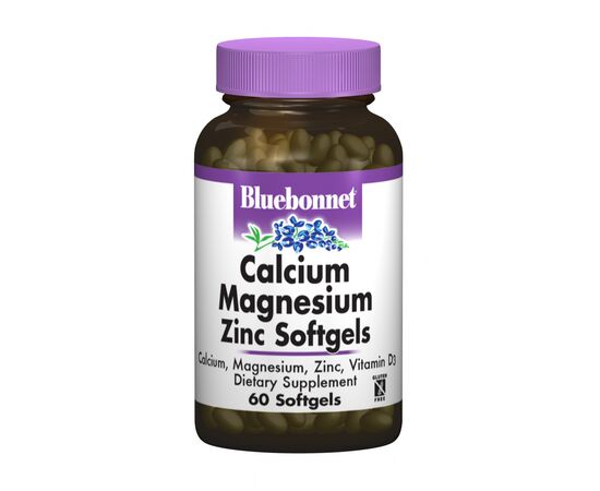 Витаминно-минеральный комплекс Bluebonnet Nutrition Кальций Магний + Цинк, 60 желатиновых капсул (BLB0700)