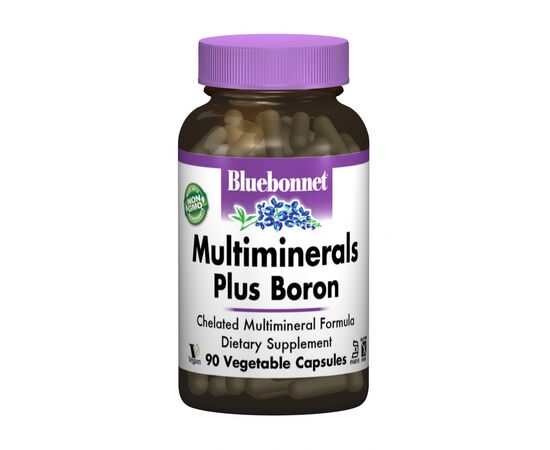 Минералы Bluebonnet Nutrition Мультиминералы + Бор с Железом, 90 гелевых капсул (BLB0210)