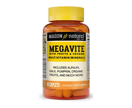 Мультивитамин Mason Natural Мультивитамины с фруктами и овощами, Megavite With Fruits&Ve (MAV16275)
