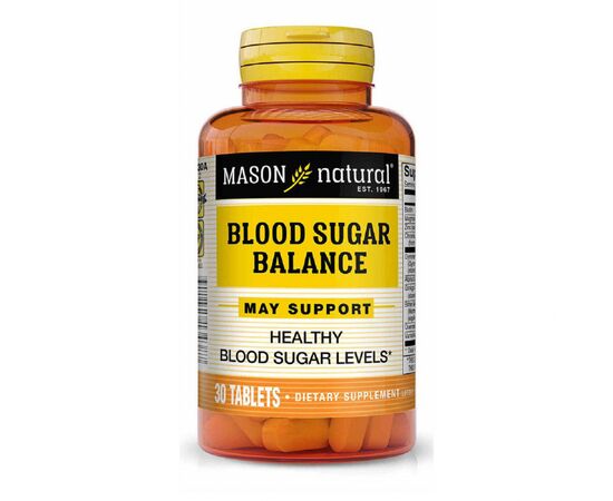 Вітамінно-мінеральний комплекс Mason Natural Баланс цукру в крові, Blood Sugar Balance, 30 таблеток (MAV13438)