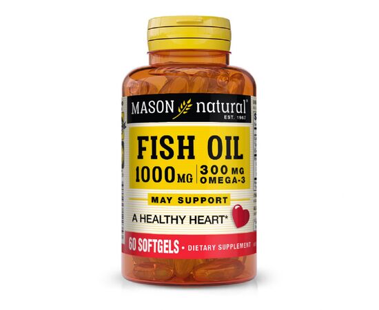 Жирные кислоты Mason Natural Рыбий жир с Омега-3, Omega-3 Fish Oil, 200 гелевых капсул (MAV12230)