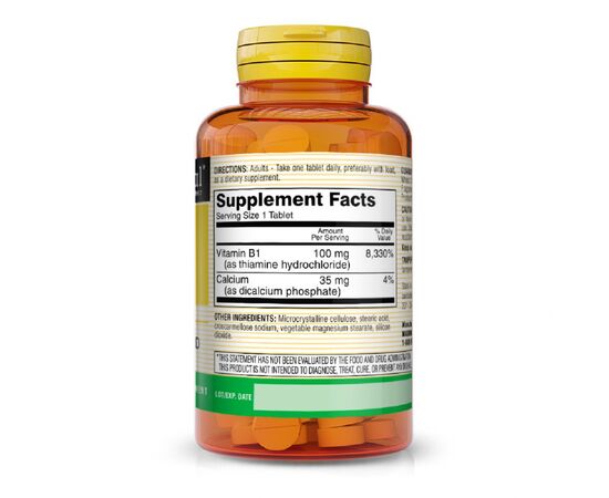 Витамин Mason Natural Витамин B1 100 мг, Vitamin B1, 100 таблеток (MAV05651), изображение 2 Витамин Mason Natural Витамин B1 100 мг, Vitamin B1, 100 таблеток (MAV05651), изображение 2
