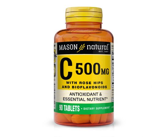 Витамин Mason Natural Витамин C 500 мг с Шиповником и Биофлавоноидами, Vitamin C W (MAV11729)