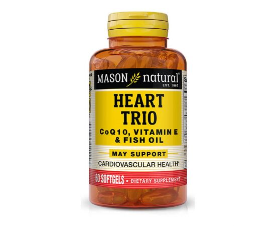 Витаминно-минеральный комплекс Mason Natural Здоровье Сердца и Сосудов, Heart Trio CoQ10, Vitamin E & Fis (MAV14115)