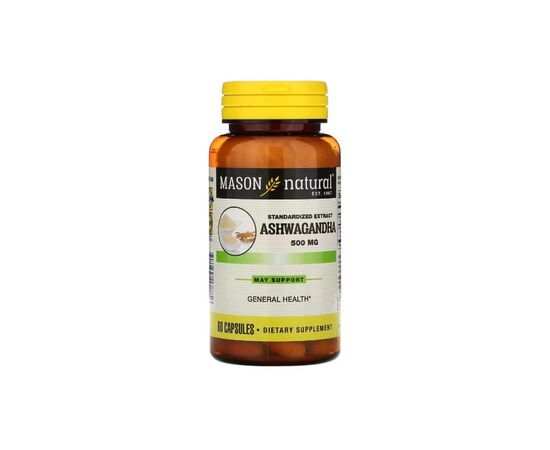 Трави Mason Natural Ашваганда 500 мг, Ashwagandha, 60 капсул (MAV17875)