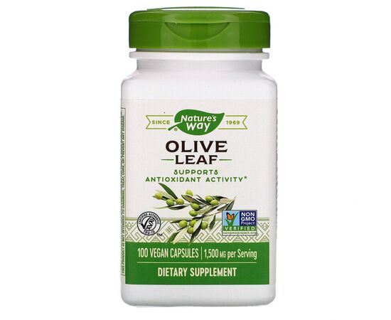 Трави Nature's Way Оливкові Листя, Olive Leaves, 1500 мг, 100 капсул (NWY-14521)