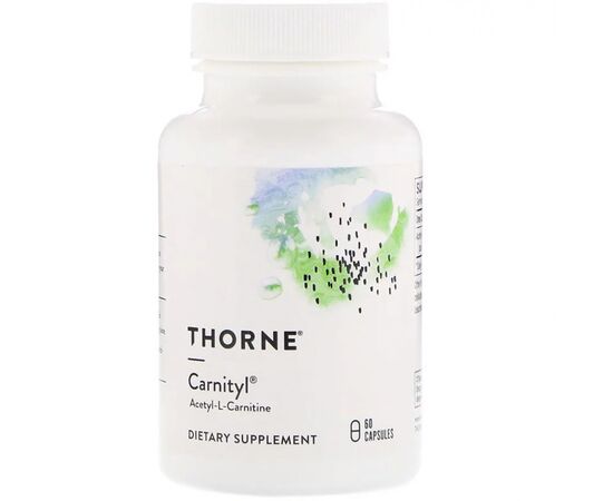 Амінокислота Thorne Research Ацетил-L-карнітин, Carnityl, 60 капсул (THR-52002)