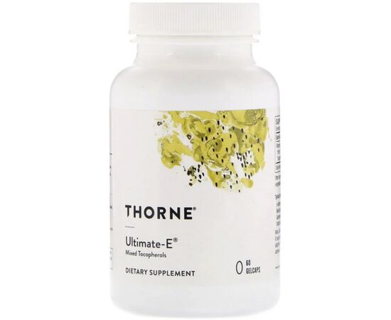 Витамин Thorne Research Витамин Е, Смесь Токоферолов, Ultimate-E, 60 гелевых капсул (THR-14301)