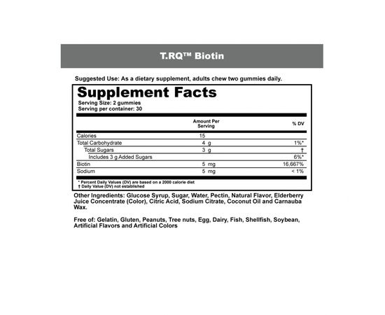 Витамин T-RQ Биотин, вкус клубники, Biotin, 60 жевательных конфет (QRT00126), изображение 2 Витамин T-RQ Биотин, вкус клубники, Biotin, 60 жевательных конфет (QRT00126), изображение 2
