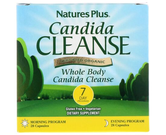 Витаминно-минеральный комплекс Natures Plus Очищение от кандиды за 7 дней, Candida Cleanse, 56 капсул (NTP1116)