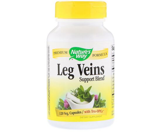 Травы Nature's Way Поддержка Вен, Leg Veins Support Blend, 120 капсул (NWY-15335)