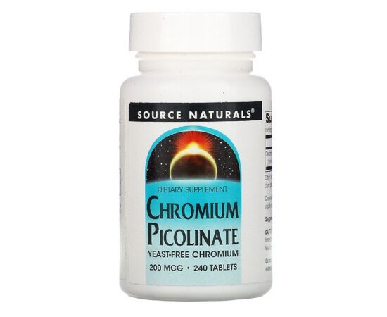 Мінерали Source Naturals Хром Піколінат 200мкг, 240 таблеток (SNS-00108)