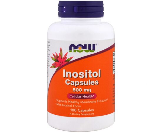 Вітамін Now Foods Інозитол (В8), Inositol, 500 мг, 100 вегетаріанських капсул (NOW-00475)