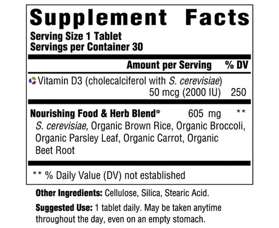 Вітамін MegaFood Вітамін D3 2000 IU, Vitamin D3, 30 таблеток (MGF10220), зображення 2 Вітамін MegaFood Вітамін D3 2000 IU, Vitamin D3, 30 таблеток (MGF10220), зображення 2