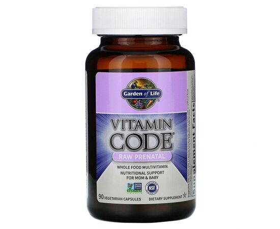 Витаминно-минеральный комплекс Garden of Life Сырые витамины для беременных, RAW Prenatal, Vitamin Code, (GOL-11392)
