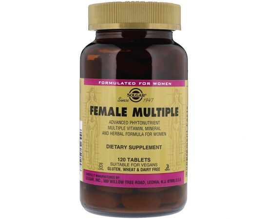 Мультивітамін Solgar Мультивітаміни Female Multiple, 120 пігулок (SOL59199)