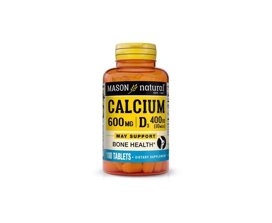 Минералы Mason Natural Кальций 600 мг + витамин D3, Calcium 600 mg Plus Vitamin D3, (MAV-08891)