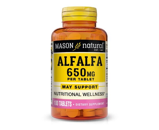Травы Mason Natural Люцерна 650мг, Alfalfa, 100 таблеток (MAV-05421)