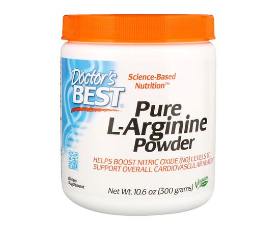 Амінокислота Doctor's Best L-Аргінін у Порошку, L-Arginine, 300 гр. (DRB00374)