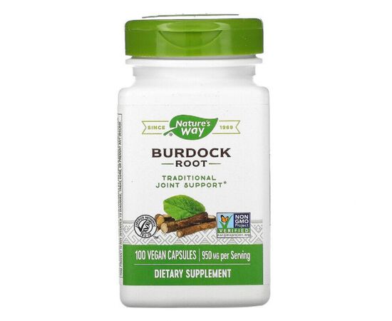 Травы Nature's Way Корень Лопуха, Burdock Root, 475, 100 капсул (NWY11200)