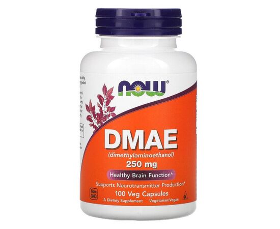 Аминокислота Now Foods DMAE (диметиламиноэтанол) 250мг, 100 вегетарианских капсул (NOW-03090)