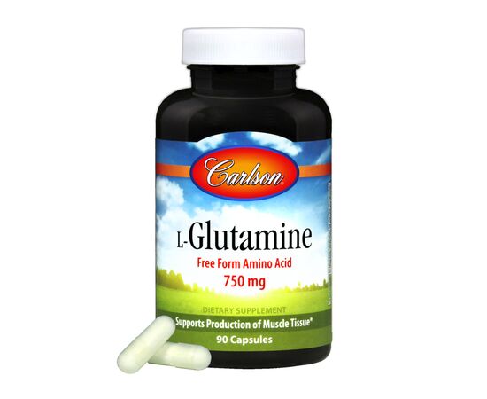 Аминокислота Carlson Глютамин 750мг, L-Glutamine, 90 капсул (CL6821)