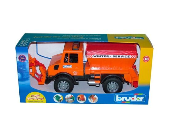 Спецтехника Bruder снегоуборочный автомобиль MB Unimog, М1:16 (02572), изображение 8 Спецтехника Bruder снегоуборочный автомобиль MB Unimog, М1:16 (02572), изображение 8