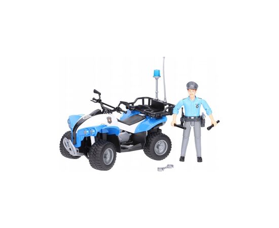 Спецтехника Bruder полицейский квадроцикл + фигурка полисмен (63010), изображение 2 Спецтехника Bruder полицейский квадроцикл + фигурка полисмен (63010), изображение 2