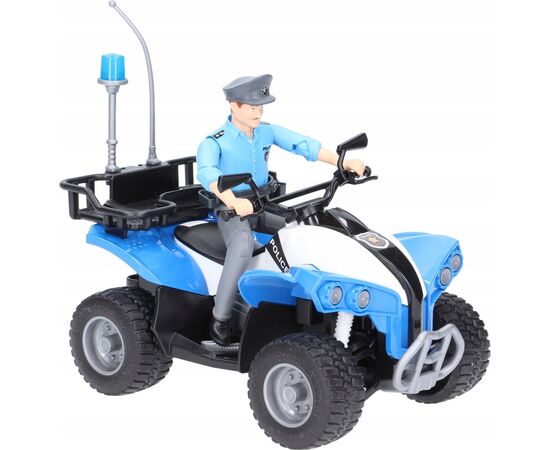 Спецтехника Bruder полицейский квадроцикл + фигурка полисмен (63010), изображение 3 Спецтехника Bruder полицейский квадроцикл + фигурка полисмен (63010), изображение 3