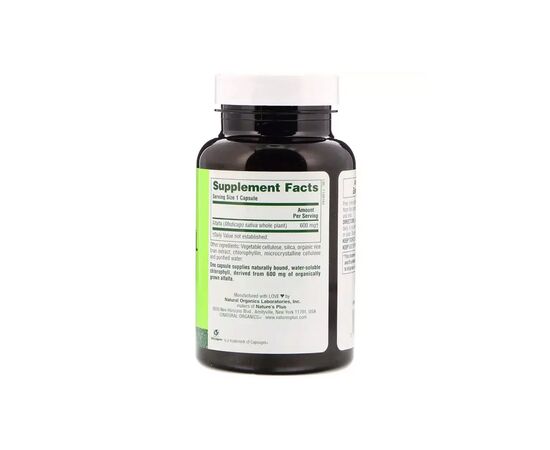 Травы Natures Plus Органический Хлорофилл, Natural Chlorophyll, 90 капсул (NAP-01080), изображение 2 Травы Natures Plus Органический Хлорофилл, Natural Chlorophyll, 90 капсул (NAP-01080), изображение 2