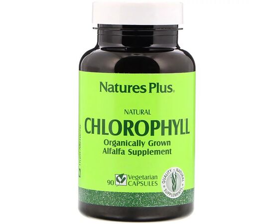 Трави Natures Plus Органічний Хлорофіл, Natural Chlorophyll, 90 капсул (NAP-01080)