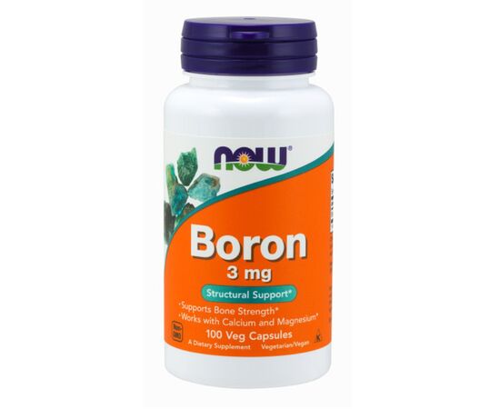 Минералы Now Foods Бор, 3 мг, Boron 3 mg, 100 вегетарианских капсул (NF1410)