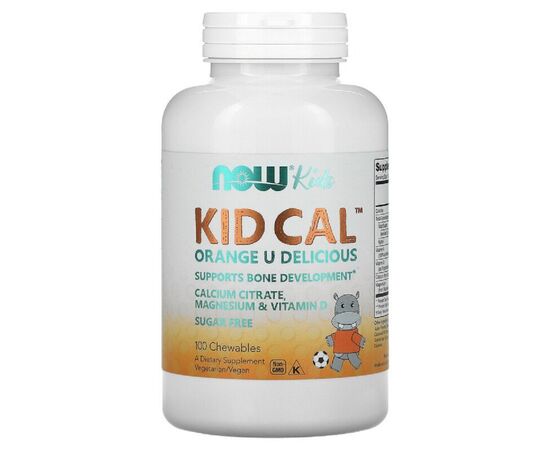 Витаминно-минеральный комплекс Now Foods Кальций, Магний, Витамин D, Kid Cal Chewables, Now Food, 100 (NOW-01233)