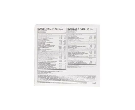 Мультивитамин Thorne Research Мультивитамины Элит, Multi-Vitamin Elite A.M. & P.M., 2 бан (THR-00653), изображение 2 Мультивитамин Thorne Research Мультивитамины Элит, Multi-Vitamin Elite A.M. & P.M., 2 бан (THR-00653), изображение 2