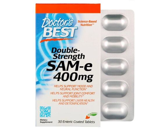 Аминокислота Doctor's Best SAM-e (S-Аденозилметионин) 400мг, 30 таблеток (DRB-00151)