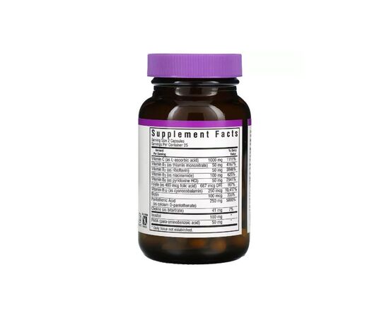 Мультивитамин Bluebonnet Nutrition Стресс В-Комплекс, Stress B-Complex, 50 вегетарианских капсул (BLB-00422), изображение 2 Мультивитамин Bluebonnet Nutrition Стресс В-Комплекс, Stress B-Complex, 50 вегетарианских капсул (BLB-00422), изображение 2