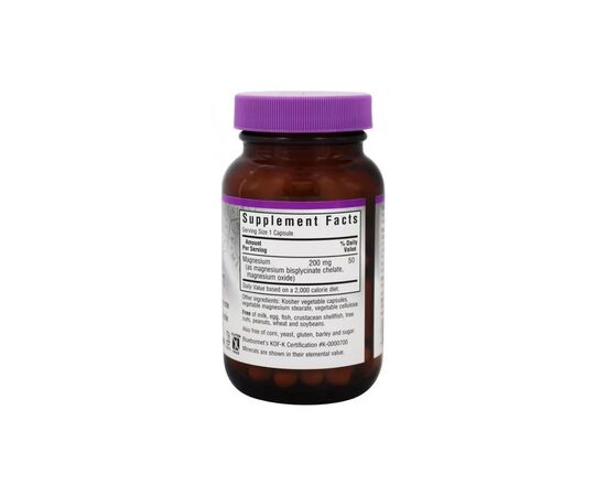 Минералы Bluebonnet Nutrition Хелатный Магний, Albion, 60 гелевых капсул (BLB0682), изображение 2 Минералы Bluebonnet Nutrition Хелатный Магний, Albion, 60 гелевых капсул (BLB0682), изображение 2