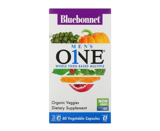 Мультивитамин Bluebonnet Nutrition Мужские Мультивитамины, Men's One, 60 вегетарианских капсу (BLB0141)