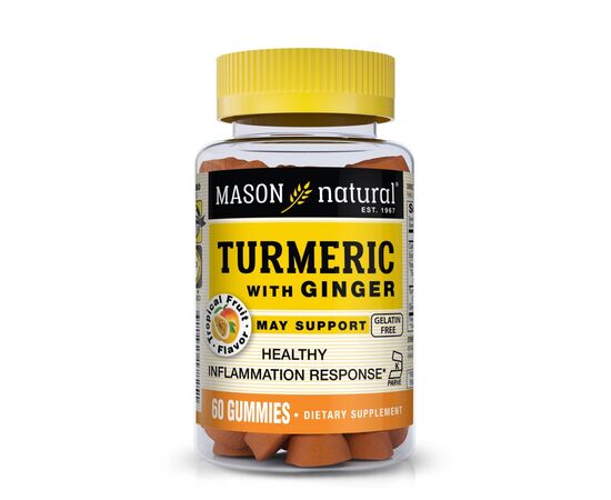 Травы Mason Natural Куркума с имбирем, вкус тропических фруктов, Turmeric with Ging (MAV17825)